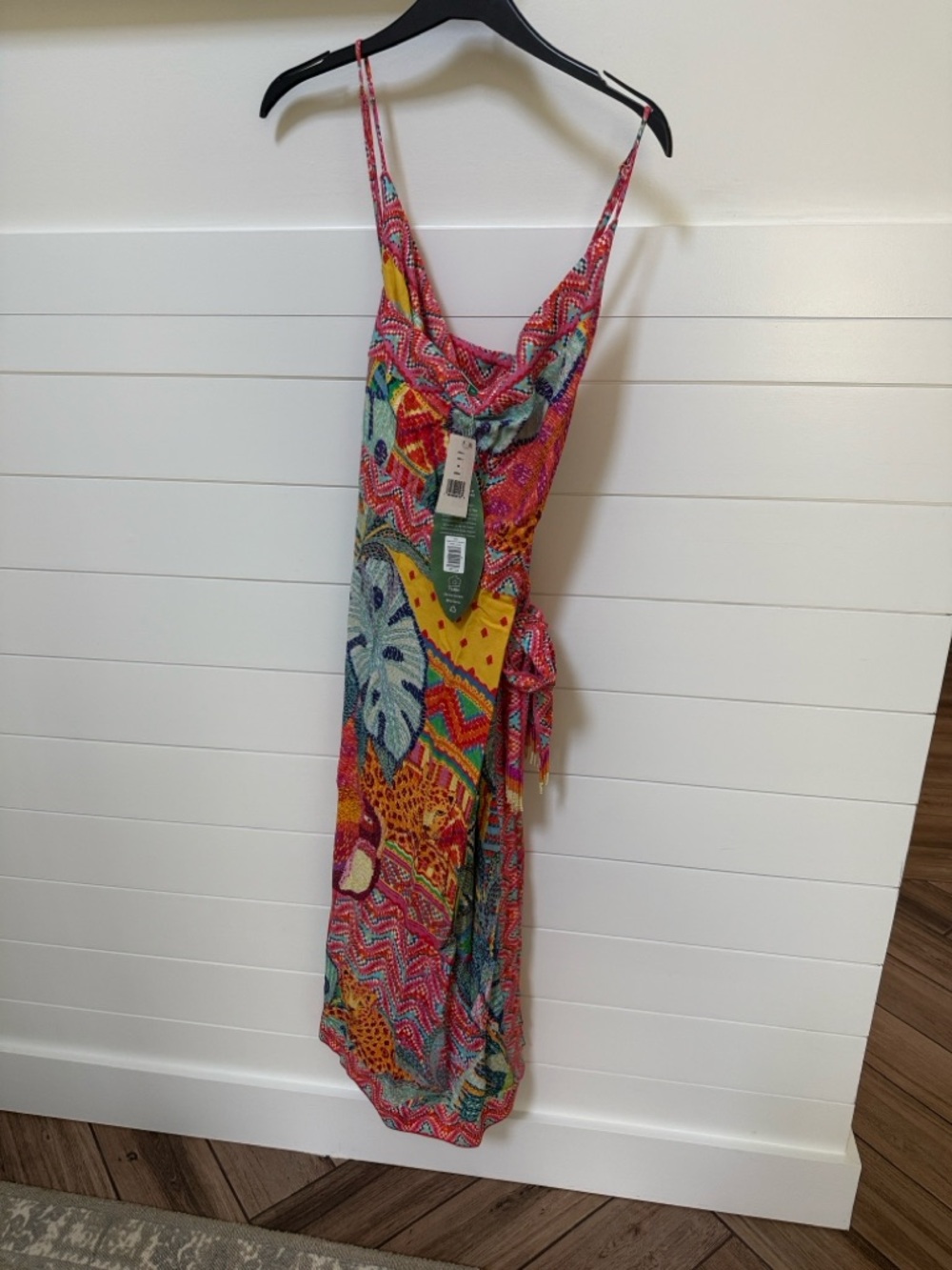 FARM Rio Multicolor Halter Tie-Waist Midi Dress - Picture 4 of 9